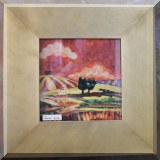 A16b. “Bright Skies” framed print 14” x 14”